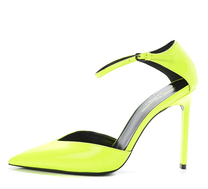 Anja D'orsay Pumps in Patent Leather Fluorescent